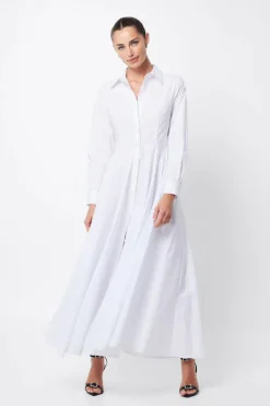 Women Mossman - FIXATION MAXI SHIRT DRESS (WHITE)