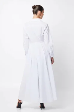 Women Mossman - FIXATION MAXI SHIRT DRESS (WHITE)