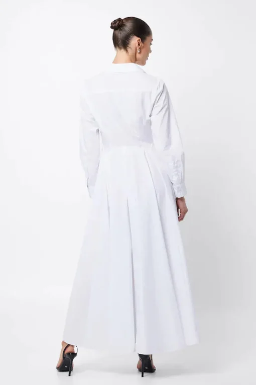 Women Mossman - FIXATION MAXI SHIRT DRESS (WHITE)