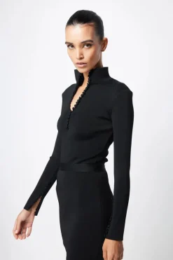 Mossman - MAYFAIR LONG SLEEVE TOP (BLACK)