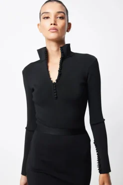 Mossman - MAYFAIR LONG SLEEVE TOP (BLACK)