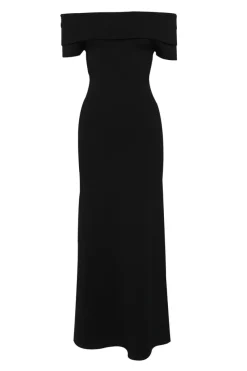 Mossman - MONACO OFF SHOULDER MIDI DRESS (BLACK)
