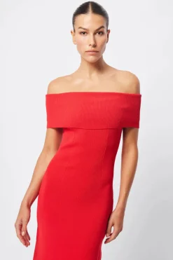 Mossman - MONACO OFF SHOULDER DRESS (RED)