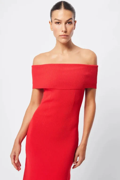 Mossman - MONACO OFF SHOULDER DRESS (RED)