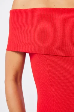 Mossman - MONACO OFF SHOULDER DRESS (RED)