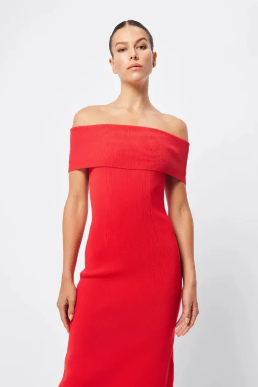 Mossman - MONACO OFF SHOULDER DRESS (RED)