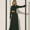 Mossman - The Fifth Knit Maxi Dress (Black)
