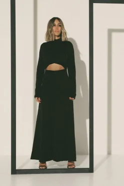 Mossman - The Fifth Knit Maxi Dress (Black)
