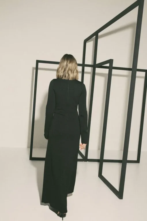 Mossman - The Fifth Knit Maxi Dress (Black)