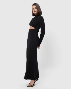 Mossman - The Fifth Knit Maxi Dress (Black)