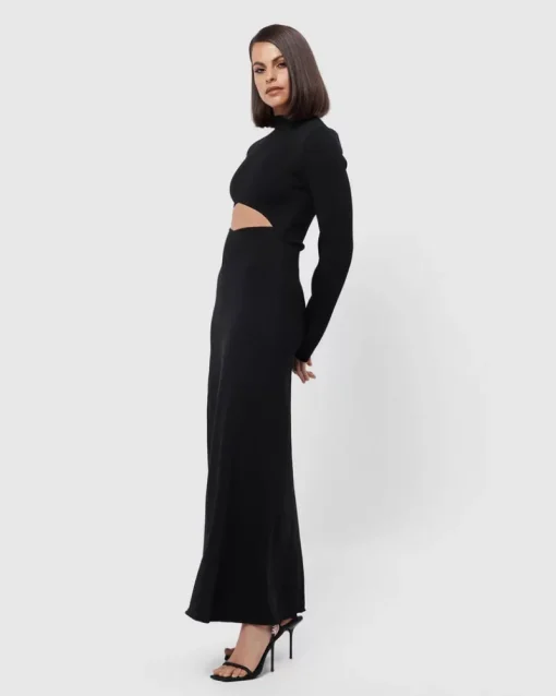 Mossman - The Fifth Knit Maxi Dress (Black)