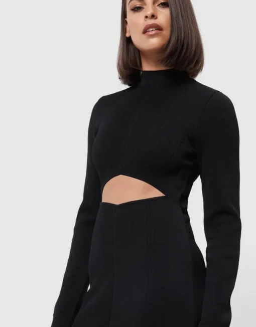Mossman - The Fifth Knit Maxi Dress (Black)