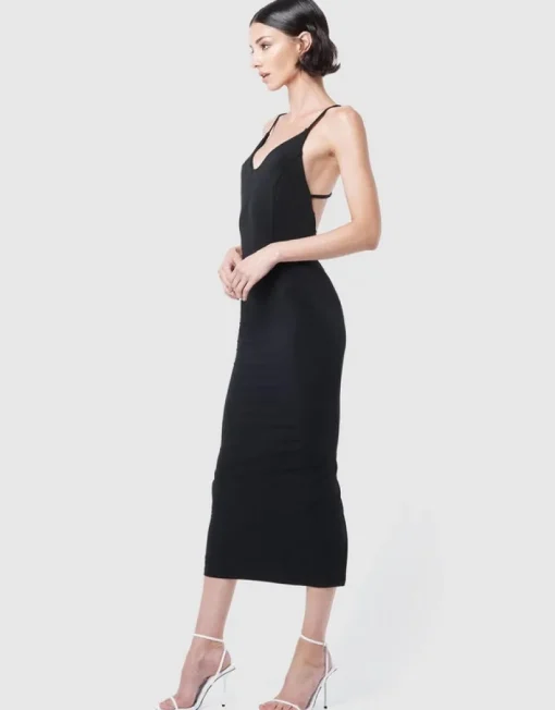 Mossman - The Praiano Maxi Dress (Black)