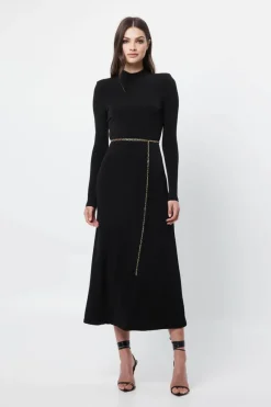 Mossman - The Utopia Midi Dress (Black)