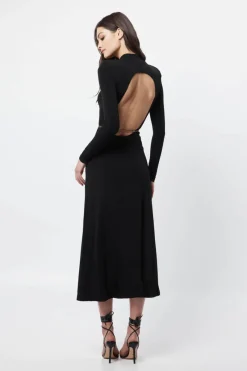Mossman - The Utopia Midi Dress (Black)