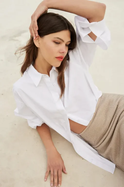 Women Mossman - TIE BREAKER SHIRT (WHITE)