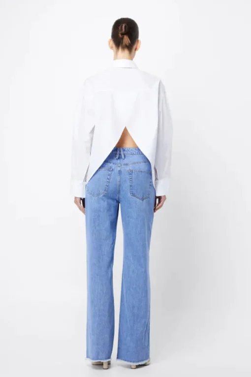Women Mossman - TIE BREAKER SHIRT (WHITE)