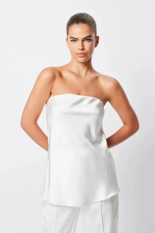 Mossman - TOULOUSE STRAPLESS TOP (WHITE)