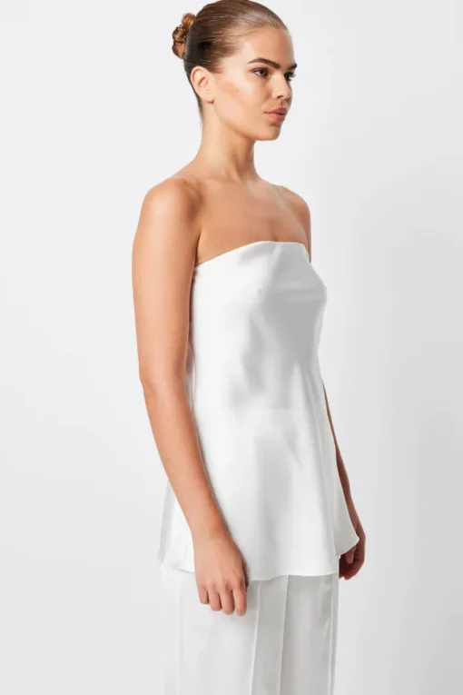 Mossman - TOULOUSE STRAPLESS TOP (WHITE)