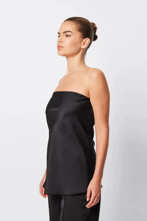 Mossman - TOULOUSE STRAPLESS TOP (BLACK)