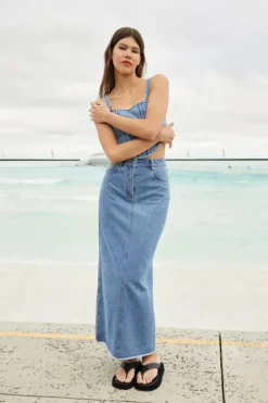 Women Mossman - VACANT MAXI SKIRT (DENIM)