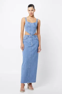 Women Mossman - VACANT MAXI SKIRT (DENIM)