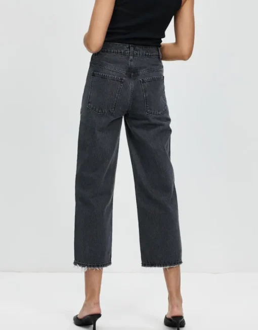 Nobody Denim - Lou Jean Crop (Charcoal)
