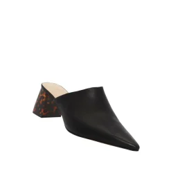 Women Nude Footwear - Mavis (Black Leather / Tortoiseshell)
