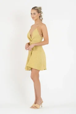One Fell Swoop - Emmeline Mini Dress (Golden Straw)