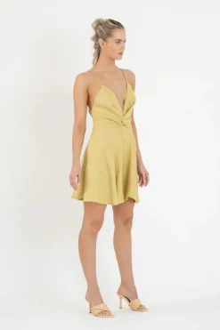 One Fell Swoop - Emmeline Mini Dress (Golden Straw)