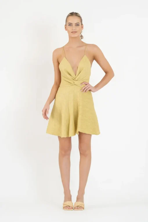One Fell Swoop - Emmeline Mini Dress (Golden Straw)