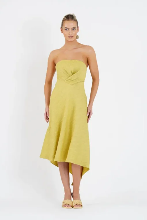 One Fell Swoop - Quartz Midi Dress (Golden Straw)