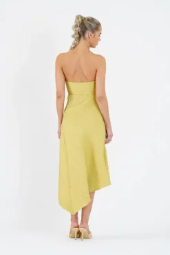 One Fell Swoop - Quartz Midi Dress (Golden Straw)
