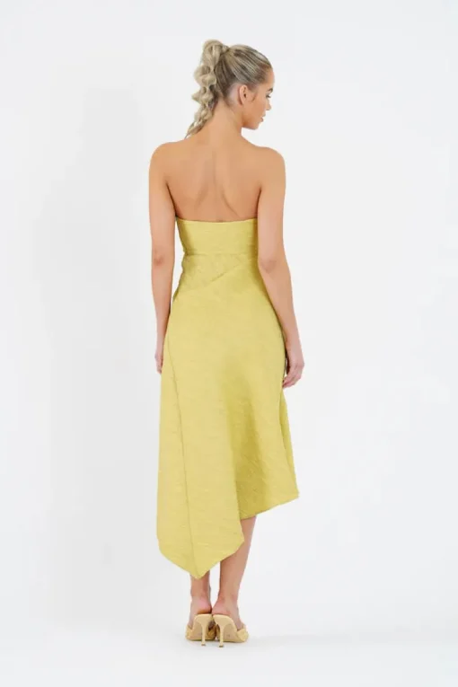 One Fell Swoop - Quartz Midi Dress (Golden Straw)
