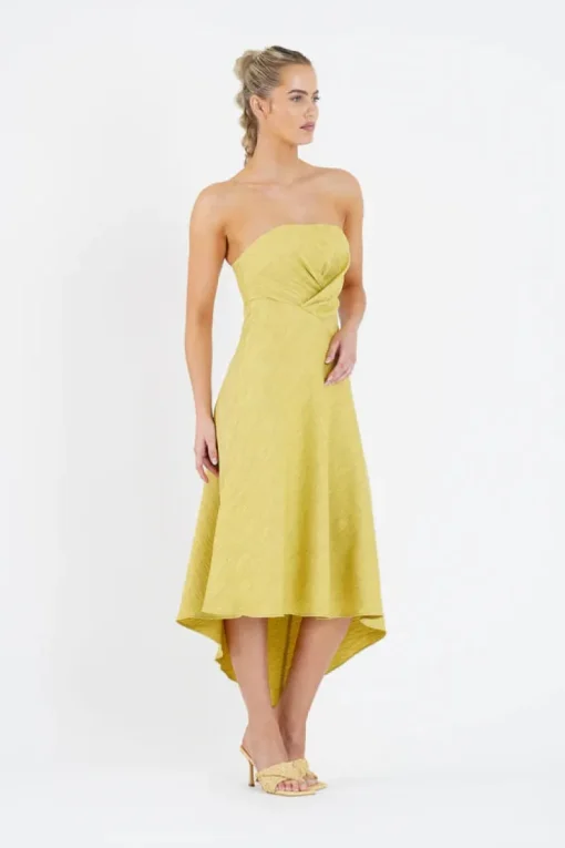 One Fell Swoop - Quartz Midi Dress (Golden Straw)