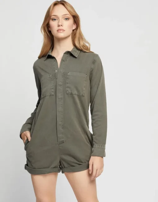 Women One Teaspoon - DARK KHAKI PROPHECY JUMPSUIT
