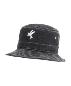 Women One Teaspoon - Denim Bucket Hat (Double Bass Black)