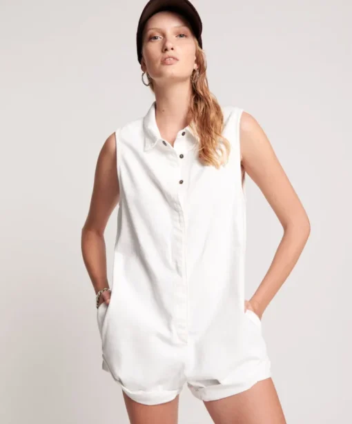 Women One Teaspoon - Mini Braxton Utility Suit (White)