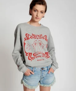 One Teaspoon - Moblack Mind Frequencies Chilli Sweater (Grey Marle)