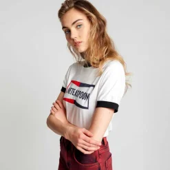 One Teaspoon - Organic Logo Ringer Tee (white)