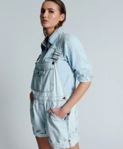 Women One Teaspoon - Rose Ave Overalls (Capri Blue)