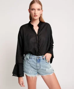 One Teaspoon - SALTY DOG OUTLAWS MID LENGTH DENIM SHORT