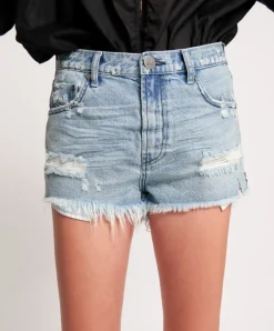 One Teaspoon - SALTY DOG OUTLAWS MID LENGTH DENIM SHORT
