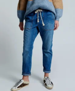 One Teaspoon - Shabbies Drawstring Boyfriend Jeans (Resort Blue)