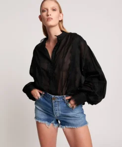One Teaspoon - SOHO BLUE BONITA HIGH WAIST DENIM SHORT