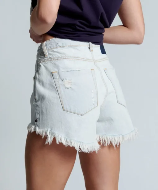 One Teaspoon - Trucker Mid Waist Denim Short (Bel Air Blue)