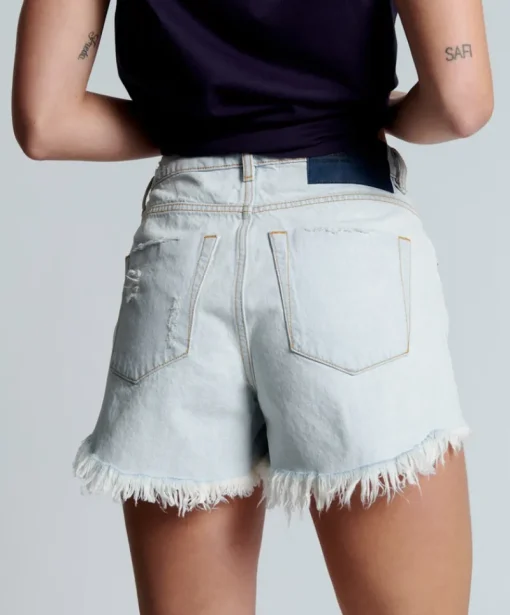 One Teaspoon - Trucker Mid Waist Denim Short (Bel Air Blue)