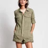 Women One Teaspoon - Vintage Khaki Cargo Phrophecy Jumpsuit