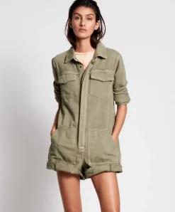 Women One Teaspoon - Vintage Khaki Cargo Phrophecy Jumpsuit
