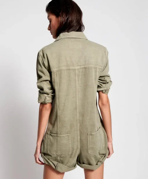 Women One Teaspoon - Vintage Khaki Cargo Phrophecy Jumpsuit